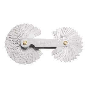 HARFINGTON 58 Pcs Metric & British Whitworth & US Screw Gauge Thread Pitch Gauge Measuring Tool for Industrial Measurement