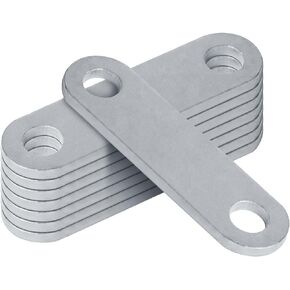 8-Piece Trailer Leaf Spring Shackle Straps, 3-1/2" Centers, 5/8" Hole Diameter, 1-1/4" Wide, 4.9mm Thickness