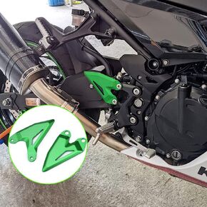 LEDISHUN Motorcycle Accessories Rider Front Foot Peg Footrest Rear set Heel Plates Guard Protector (for Kawasaki Vehicle) NINJA400 Z400 NINJA 400 500 NINJA e-1 Z e-1 ELIMINATOR SE Z 7 HYBRID (Black)