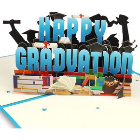 Glodecart 3D Graduation Card with Envelope for Graduation Gift,Cardboard 3D Class of 2024 Graduation Card for Friends College High School Graduates,Graduation Greeting Card with Envelope and Note Card