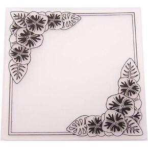 Arrietty Beautiful Floral Flowers Leaves Corner Plastic Embossing Folders for Card Making or Journaling Albums Scrapbooking Paper Crafts Decoration