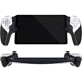 PlayVital Premium Anti-Slip Grips Set for PS Portal Remote Player with Trigger Buttons Grip Skin, Enhanced Comfort Controller Grip Cover for PS Portal Accessories - Black Hexagonal Diamond Pattern