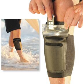 DRFT Waterproof Leg Ankle Pouch for Swimming, Surfing, Kayaking, Fishing, Boating, Running, Biking (Black, Small/Medium) in Kuwait