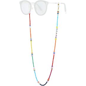 KELITCH Colorful Beaded Glasses Chains for Women Eyeglasses Holder Straps Cords Lanyard Fashion Sunglasses Lanyard