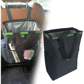 حقيبة قمامة السيارة المعلقة من تشوهاي مقاومة للماء وعلب قمامة السيارات، حقيبة قمامة قابلة للطي ومضادة للتسرب مع 4 جيوب للتخييم في الهواء الطلق والسفر in Kuwait