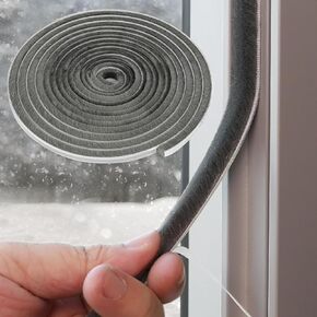 16.4FT Weather Stripping Door Seal, Weather Stripping Seal for Sliding Windows and Door Frame, Stronger Stickiness for Soundproofing, Windproof, Dustproof (16.4FT, 0.35'' Wide X 0.35'' Thick)