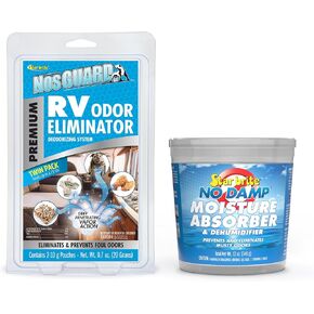 STAR BRITE Odor & Moisture Control Kit: NosGUARD RV Odor Eliminator + No Damp Moisture Absorber Bucket - Comprehensive Solution for Musty Damp Smells