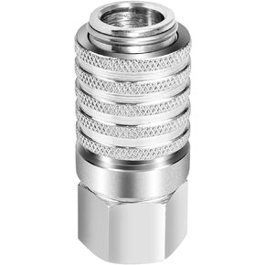 GSTP PD242 Series Steel Test Port and Diagnostic Equipment Quick Coupler with Female Pipe Thread, 1/8" Body Size, 1/4"-18 NPTF Thread Size, 2.12" Length