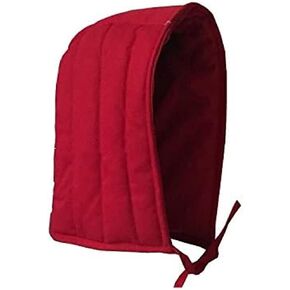 Medieval Renaissance Cotton Padded Coif Arming Cap Red