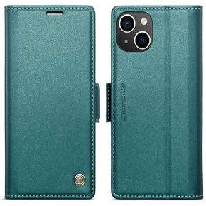 Taneny for iPhone 15 Case, [RFID Blocking] PU Leather Wallet Flip Folio Case with Card Holder Kickstand Shockproof Phone Cover for iPhone 15 (6.1 inch), Black