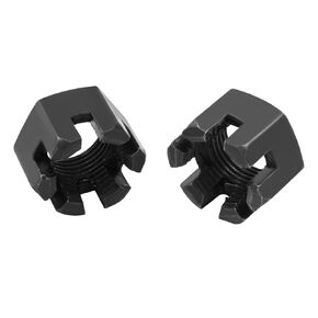Zorveiio 10Pcs M18 x 1.5mm Pitch Hex Slotted Castle Nut,Grade 4.8 Carbon Steel Hexagon Castle Nuts for Wheel Bearings,Mechanical Equipment,Black