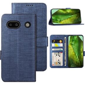 Foluu for Google Pixel 8a Wallet Case, PU Leather Flip Folio with [Shockproof TPU Inner Case], Kickstand Card Slots Ultra Slim Strong Magnetic Closure Cover for Google Pixel 8a 2024 (Black)