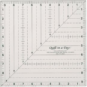 Quilt in a Day 9 1/2 Inch by 9 1/2 Inch Square Up Ruler