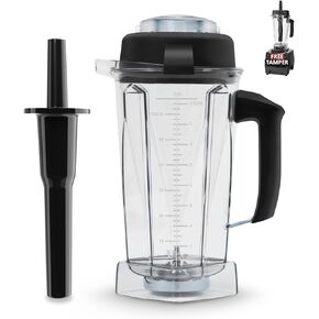For Vitamix Blender Pitcher 64oz with Tamper,for vitamix 5200 replacement container,replace 5000 6300 7500 Pro200/500/750 vm0101/02/03/97 E310/320, Classic C/Commercial/Explorian series, 5 YR Warranty