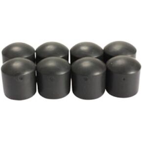 KICK Black End Cap for 1/2" Rods - 8 Pack