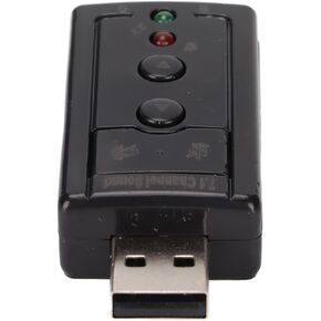 7.1 Channel USB External Sound Card Audio Adapter Laptop PC Sound Card Built in Amplifier and Volume Controls with 3.5MM Ports and Microphone for Wins/for Android