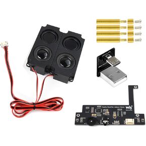 USB Audio Codec for Jetson Nano, USB Sound Card, Driver-Free, Plug and Play, Support Recording and Playback, Built-in Microphone and Speaker Header