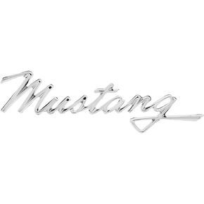 United Pacific F6802 Tripe Chrome Die-Cast “Mustang" Script Emblem, Badge Replacement, Double-Sided Tape, Easy Installation – ONE Unit