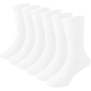 Girls Seamless Socks Kids Cotton Crew Socks Boy Athletic Socks 6 Pack