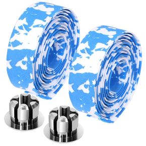 Aruicheng Bike Handlebar Tape Road Bicycle Bar Tape EVA Cycling Handle Wrap Cycling Handlebar Grip Tape Anti-Slip Bicycle Handlebar Tape with Bar Plugs