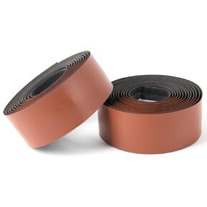 Vinqliq® Retro PU Leather Road Bike Bicycle Handlebar Wraps Bar Tapes with Bar Plugs (Natural Brown(with Breath Holes))