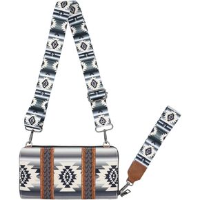 ERWUBA Wristlet Western Wallet Boho Aztec Credit Card Holder purse Clutch bag Shoulder bag for Women