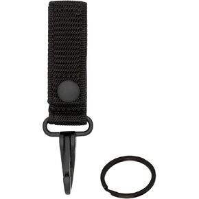 TACNEX Duty Belt Key Holder Keeper Nylon MOLLE Keychain with Metal Snap Police Key Clip Ring Tactical Gear Hook Accessories