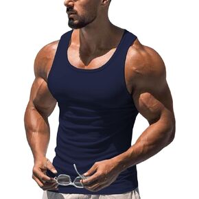FLLSGT Men's Tank Tops Workout Gym Sleeveless Dry Fit Bodybuilding Shirts Fitness Athletic Muscle Tee