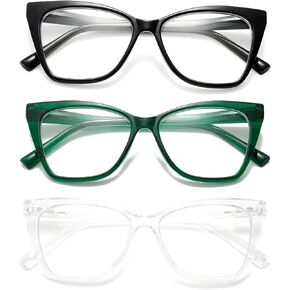 Viseng Fashionable Elegant Oversized Cat Eye Computer Reading Glasses for Women - Stylish and Durable Eyewear +0.0
