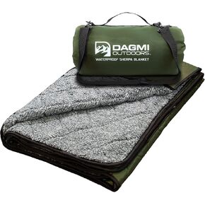 بطانية Dagmi Outdoors Sherpa مقاومة للماء للاستخدام الخارجي. ملعب شيربا الكبير وبطانيات التخييم للطقس البارد. مثالية للنزهة والحفلات الموسيقية والعشب والسيارة والقارب. مقاوم للرياح، دافئ جدًا، يمكن غسله في الغسالة. in Kuwait
