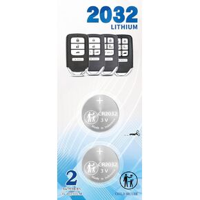 KKNCO 2Pack CR2032 Remote Key FOB Battery Replacement Compatible with Honda 2013-2021+ Accord Civic Odyssey CR-V HR-V Fit Pilot Prox Smart Key Fob fits with FCC ID KR5V2X