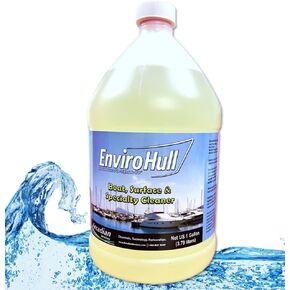 Enviro-Hull Eco-Friendly Boat Cleaner, Instant Biodegradable Water-Based Hull Cleaner with Stain, Scum & Rust Removal Properties, Instant Boat Stain Remover Spray (One Gallon)