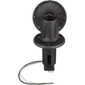 Attwood 910R2PSB-7 LightArmor™ 910R Series Round Plug-in Light Base — for All-Around Pole Light, 2-Pin, Black Stainless Cover