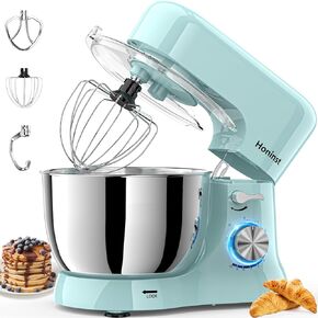 Stand Mixer，3-In-1 10-Speed 660W 6QT Tilt-Head Food Mixer，Electric Mixer with Bowl, Dough Hook, Whisk and Beater，Kitchen Mixer for Baking, Cake and Most Home Cooks, Beige