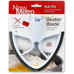 New Metro Design KA-THBK Original Beater Blade Compatible w/Kitchen Aid 4.5-5 Qt Tilt-Head Stand Mixers, Black