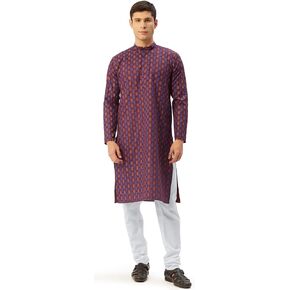 Maple Clothing Kurta Pajama Printed Cotton Indian Apparel for Men