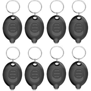 Daemson Mini LED Keychain Flashlight، مصباح يدوي صغير فائق السطوع، مصباح يدوي صغير لسلسلة المفاتيح ضوء أبيض، مصباح جيب صغير LED للإضاءة في حالات الطوارئ - غلاف متعدد الألوان (8 قطع)