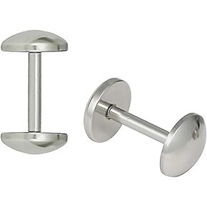 Forbidden Body Jewelry 16g 6mm Surgical Steel Dome Cheater Plug Earrings, Fake 2 Gauge Earrings