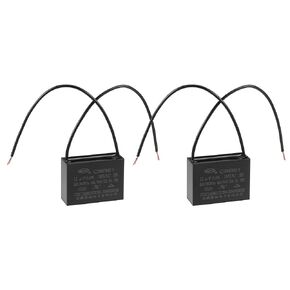 uxcell Ceiling Fan Capacitor CBB61 11uF 250V AC 2 Wires Metallized Polypropylene Film Capacitor 47x34x18mm for Electric Fan Pump Motor Generator 2Pcs