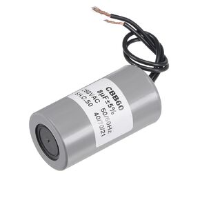 MECCANIXITY CBB60 Run Capacitor 8uF 250V AC 2 Wires 50/60Hz Cylinder Motor Running Capacitor 65x34mm for Air Compressor Water Pump