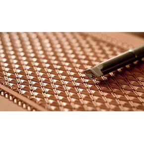Leather Diamond Stamps Stamping Tools 3D Geometric Pattern Leathercraft Carving Working Tools 304 Stainless Steel Stamp Set (M)