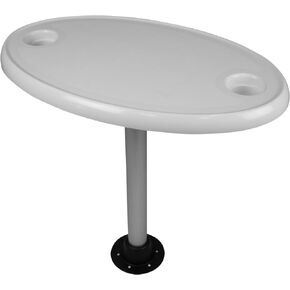 Wise 8WD1157 Pontoon Table - Oval, White