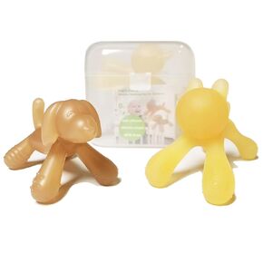 Baby Teething Toys, Cute Cat and Dog Silicone Teething Toy for Children - Provides Teething Relief and Easy Cleaning, Easy-to-Hold Teething Relief for Babies 3 Months and Up.