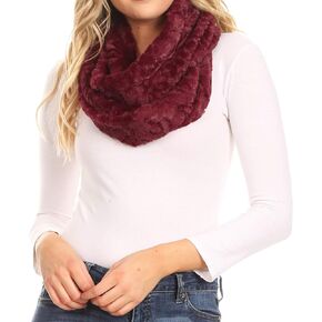Sakkas Mellah Long Wide Soft Fuzzy Furry Fur Infinity Fall Winter Wrap Scarf