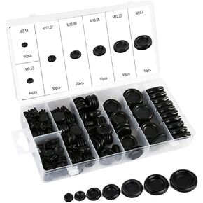 Diking 170Pcs Rubber Grommet Kits Firewall Hole Plug Set Electrical Wire Gasket Set for Wire Plug and Cable