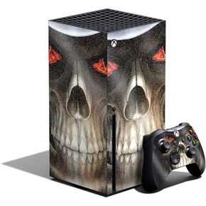 MightySkins Glossy Glitter Skin Compatible with Xbox Series X Bundle - Evil Reaper | Protective, Durable High-Gloss Glitter Finish | Easy to Apply and Change Styles | Made in The USA