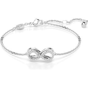 Swarovski Hyperbola Bracelet, Clear Infinity Motif Adorned with a Pavé of Crystals in a Rhodium-Finished Setting, Part of the Swarovski Hyperbola Collection