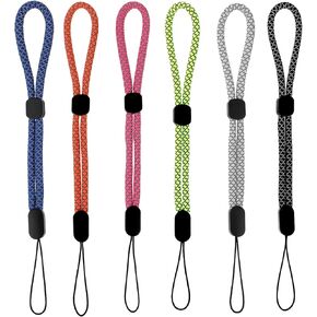 GEEHUA 6Pcs Hand Wrist Strap Lanyards, Phone Short Wrist Lanyard with Reflective Effect Universal Strap for Camera Key Wallet
