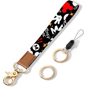 Akkya المعصم الحبل للمفاتيح السوار المفاتيح النساء الرجال قصيرة اليد أحزمة معصم Lanyard0927-wandaifuti