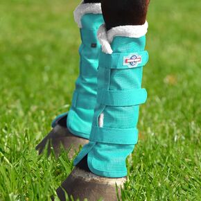 Harrison Howard Horse Fly Boots Summer Protection with Fleece Trim to Eliminate Rubbing Comfortable and Ventilating Mesh Leg Guards Sold in Pair Mint M